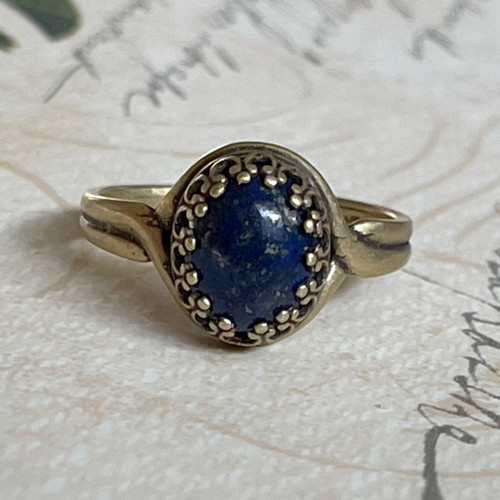 Filigránový prsten s lapisem lazuli — foto 1