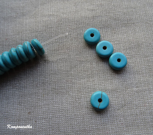 Howlit tyrkys - polodrahokam 8mm 4kusy