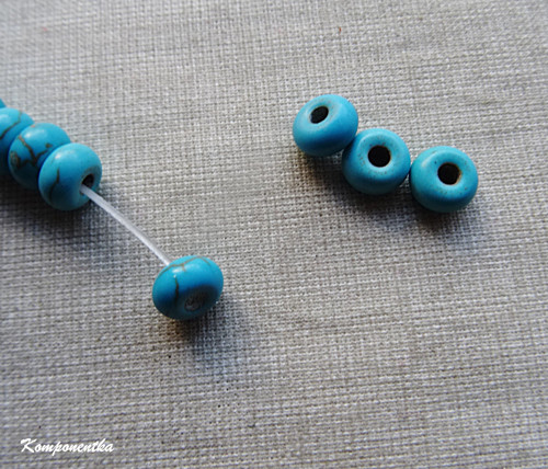 Howlit tyrkys - polodrahokam 8mm 4kusy