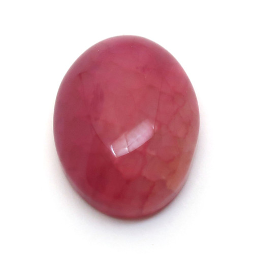 Kabošon růžový dračí achát ovál 20mm