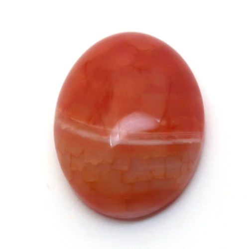 Kabošon červený dračí achát ovál 20mm