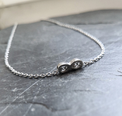 Ocelový náhrdelník*sweet infinity*stříbrný — foto 1