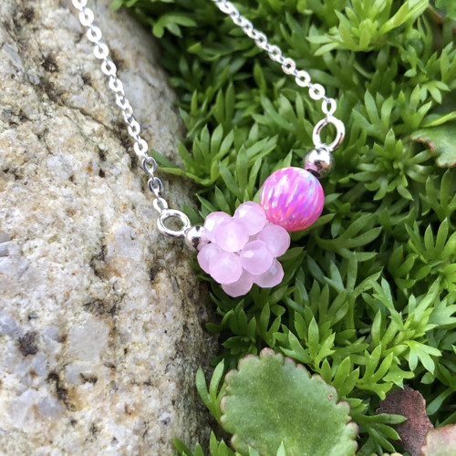 AG NÁHRDELNÍK S CHALCEDONEM + OPÁLEM - 091059