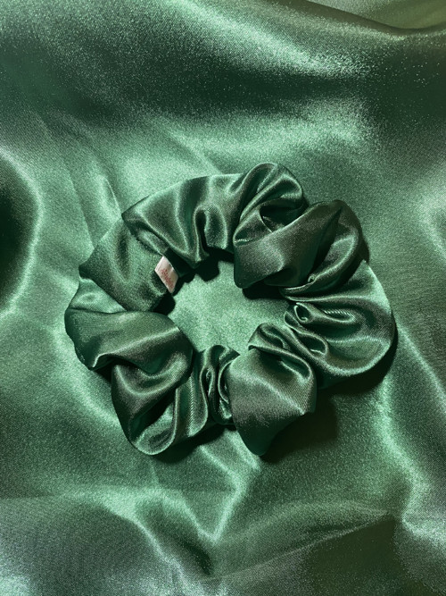 Scrunchie velká tmavě zelená — foto 1