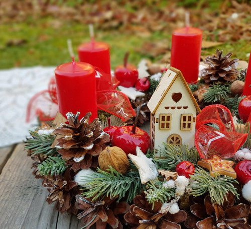 Adventní věneček na stůl — foto 1