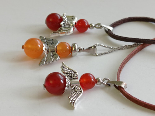 Andělíček*přívěsek*štěstí*Karneol*amulet*horoskop*