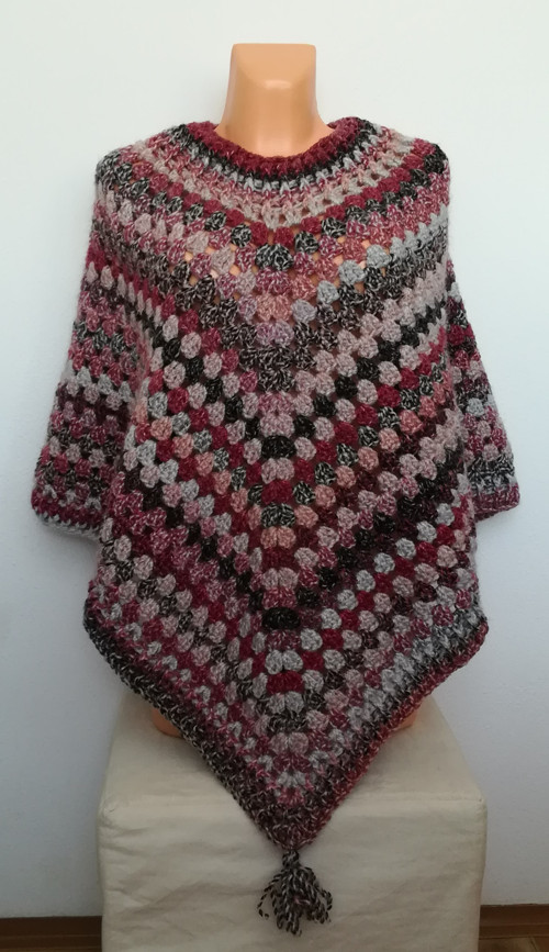 Podzimní teplé poncho — foto 1