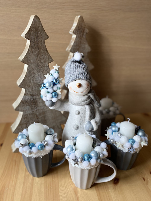 Adventní svícen Sněhulák — foto 1