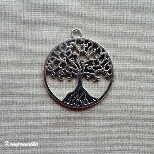 Přívěšek strom života kulatý 29x26mm 1kus