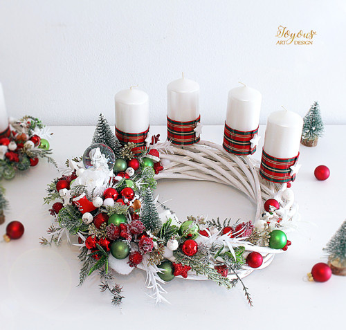 Třpytivý pohádkový adventní věnec — foto 1