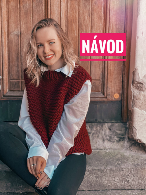 Návod na ručně pletenou vestu