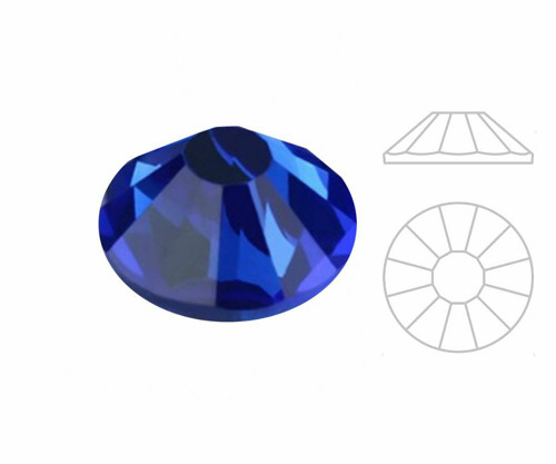 144pcs Izabaro Crystal Sapphire Blue 206 Round