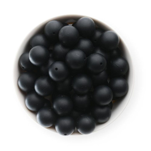 Silikonové korálky 19mm (1ks) - black