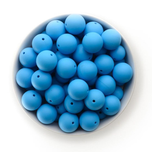 Silikonové korálky 19mm (1ks) - light blue