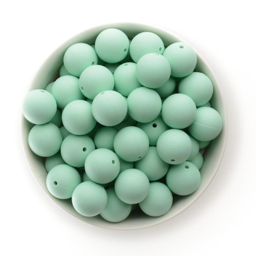Silikonové korálky 19mm (1ks) - mint