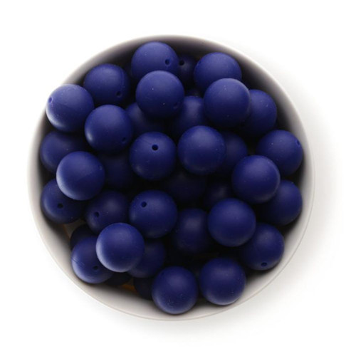 Silikonové korálky 19mm (1ks) - navy