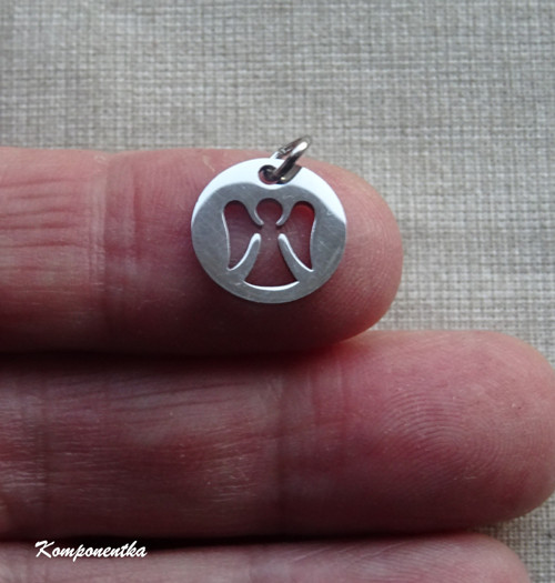 Přívěšek andělíček nerez ocel 11,5x12mm 1kus