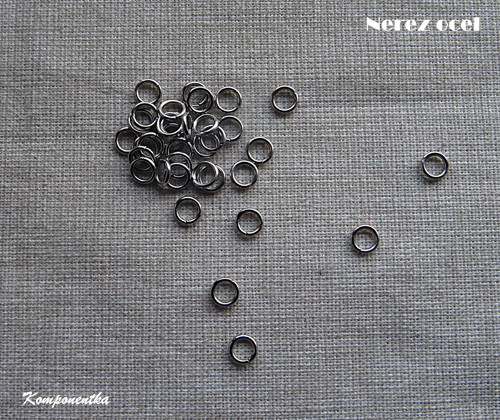 Nerez ocel kroužky spojovací kroužky 4mm 20kusů