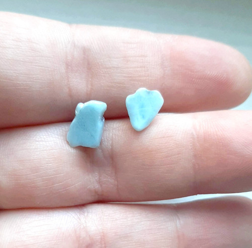 Puzetové náušnice - larimar — foto 1