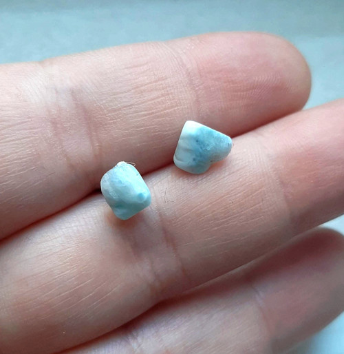 Puzetové náušnice - larimar — foto 1