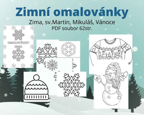 Zimní omalovánky