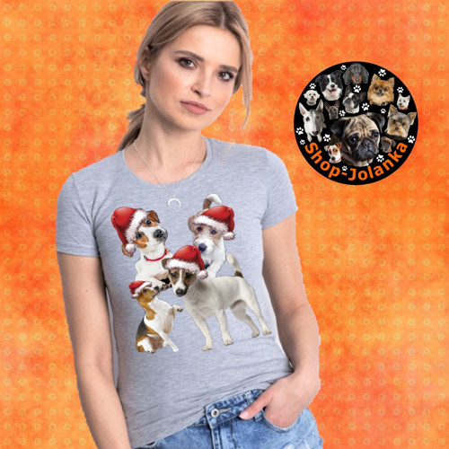 Jack Russell Teriér Dámské Vánoční Tričko