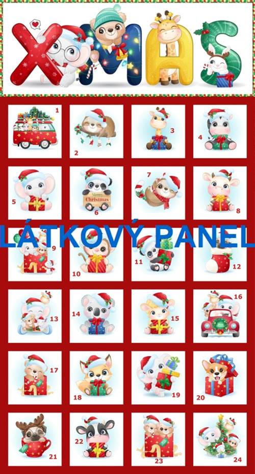 Bavlněný panel 32x60 cm - skladem — foto 1