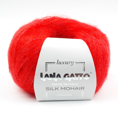 Lana Gatto příze mohér hedvábí SILK MOHAIR červená