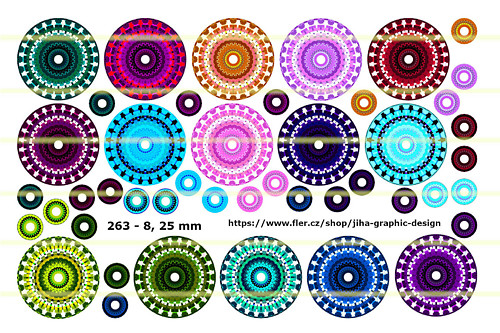 263 - mandaly - digitální stažení- 8, 25mm