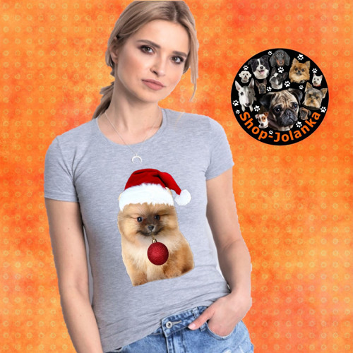 Špic Pomeranian Dámské Vánoční Tričko