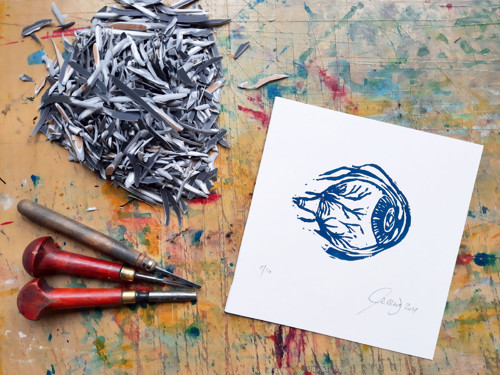 Originální grafika "Oční" - projekt Klid, prosím!
