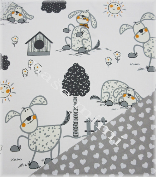 Povlečení pejsci + srdíčka 35x55 110x125 cm