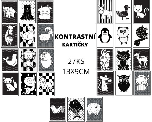 Kontrastní kartičky pro miminka