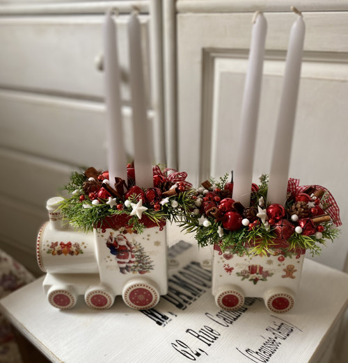 Vánoční porcelánová mašinka — foto 1