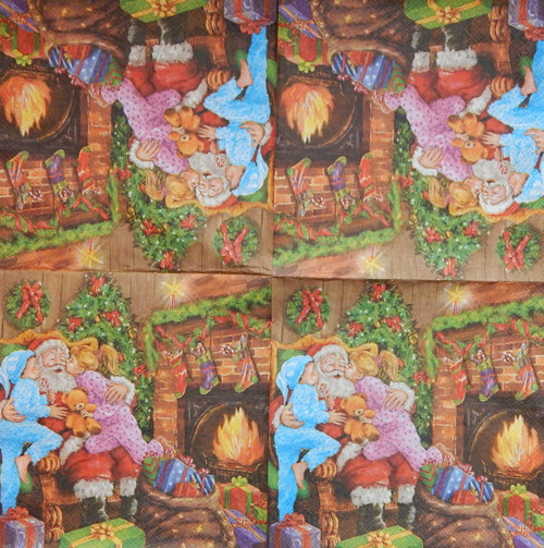 Děti líbají santa klause 3529 — foto 1