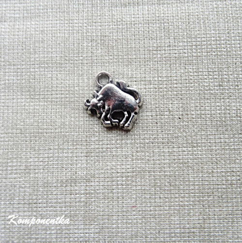 Kovový přívěsek býk 10x12mm 1kus