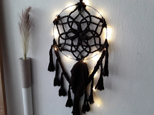 Macramé v kruhu " Hořká čokoláda " — foto 1