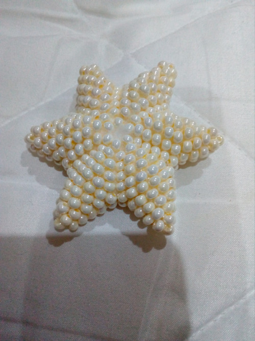 3D hvězda krémová — foto 1