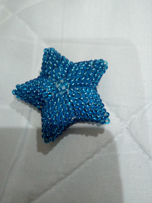 3D hvězda modrá lesklá — foto 1