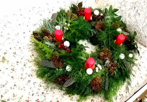 Vánoční červený český Z LESA 45 cm