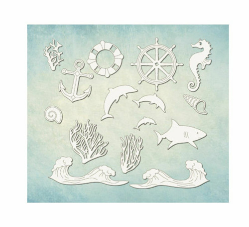 1 Set Sea World Cardboard Cut, Chipboards,