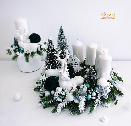 Třpytivý pohádkový adventní věnec — foto 1