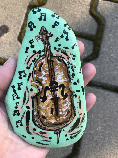 Malovaný kámen "Violoncello" — foto 1