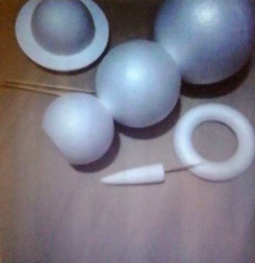 Sněhulák 40 cm polystyren - sada na tvoření
