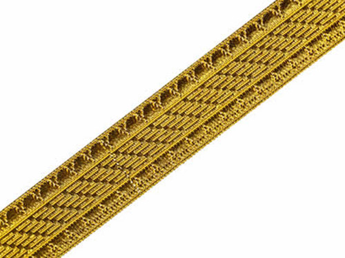 Stuha zlatá vzorovaná - šíře 1,5 cm