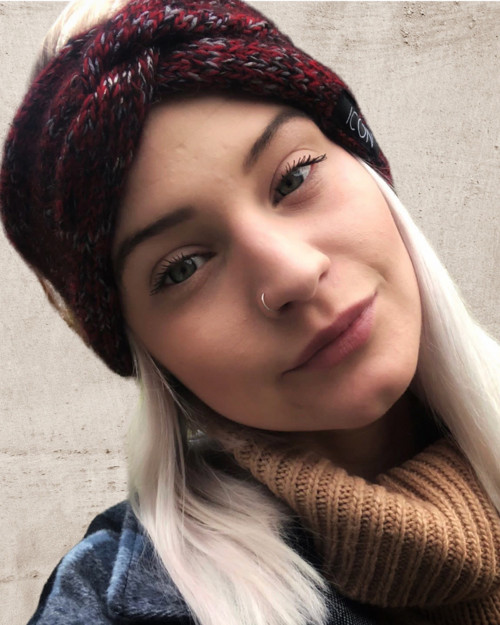 Č.E.L.E.N.K.A Turban červený melír — foto 1