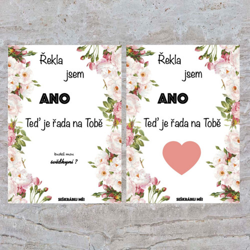 Stírací los- PRO SVĚDKYNI/DRUŽIČKU