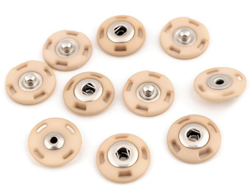 Designové patentky 21 mm (1 pár) - béžová