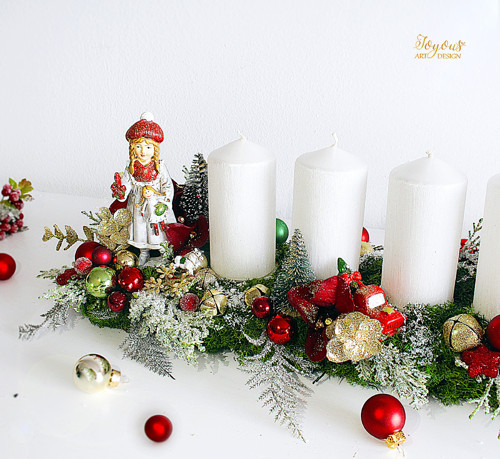 Luxusná třpytivá adventní štola — foto 1