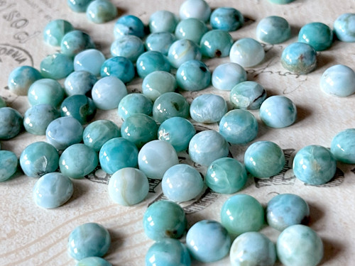 Larimar kabošon kruh / 9mm — foto 1